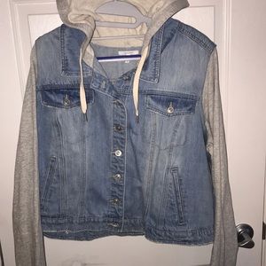 Maurices hoodie jean jacket